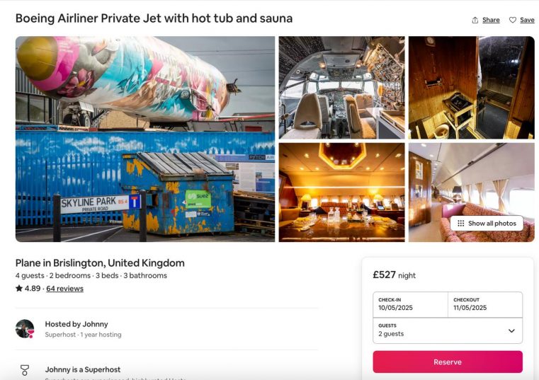 Частный самолёт Пабло Эскобара стал роскошным отелем и доступен на Airbnb